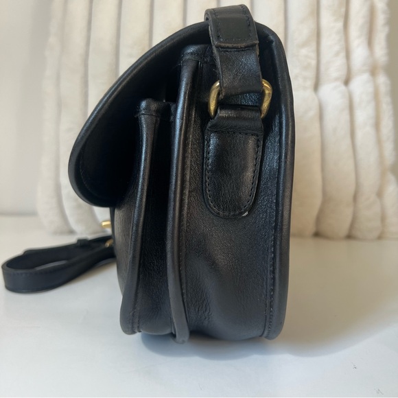 VTG Coach 90’s Prairie #9954 Turnlock Crossbody Black Leather Bag Purse - Picture 9 of 15
